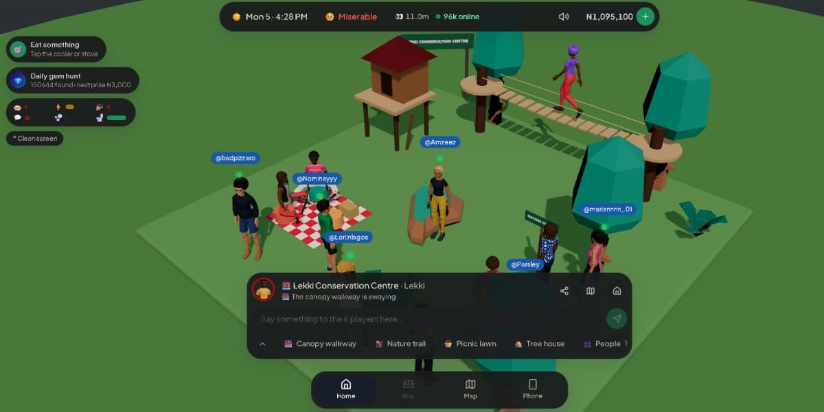 Actual Lagos Life Lekki Conservation Centre screenshot with original interface